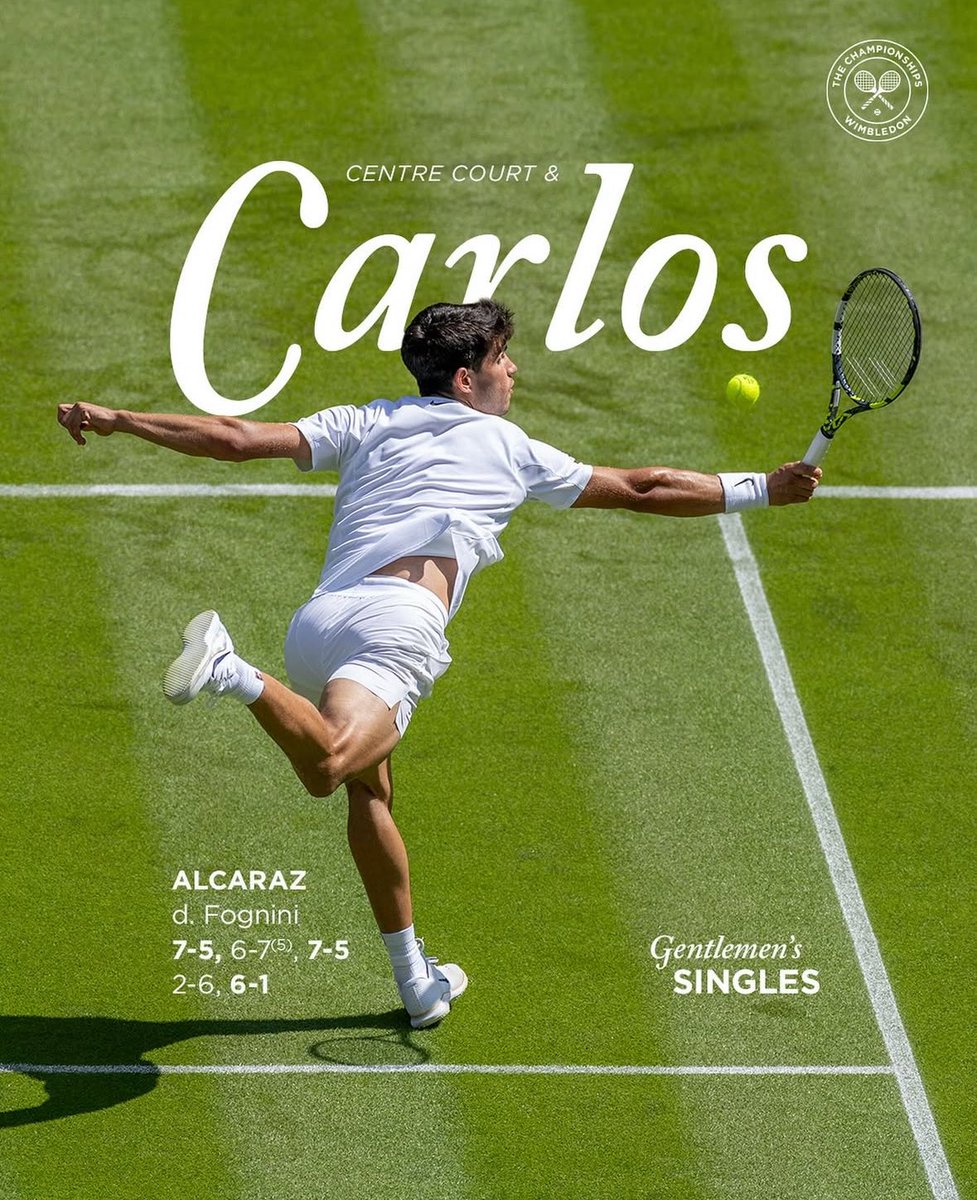 Phew! What a survival story this was! 
#carlosalcaraz #alcaraz #fognini #Wimbledon
