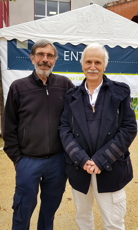 Tweet 250 a sad farewell to Pierre-Marie Clape, 1950-2025, son of the legendary Auguste, father of the talented Olivier, who embodied the best virtues of a Cornas vigneron, in Olivier's words "always thinking of everyone else before himself". Here with Bernard Faurie (r) #clape