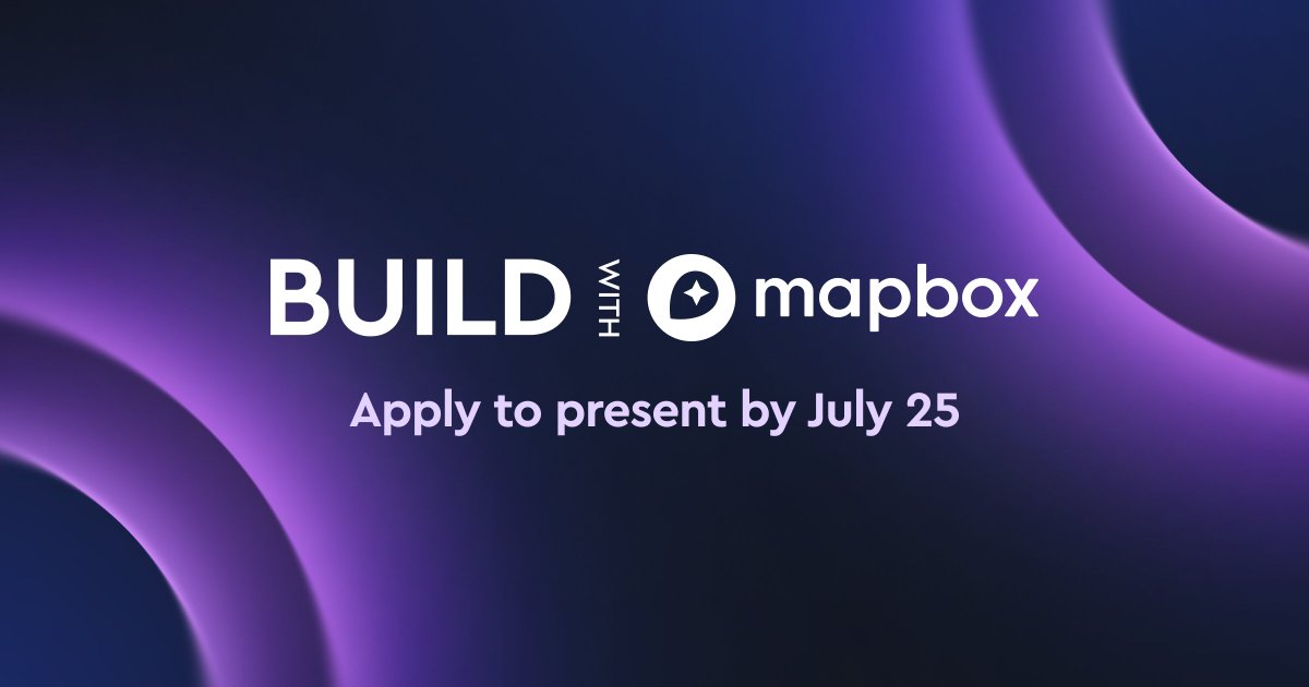 🚀 BUILD with Mapbox is back this September — with a chance for you to take the (virtual) stage!

Submit a proposal for a 50, 25, or 5 min presentation to share with the Mapbox developer community. Show off a project, share a neat trick, or take us on a tour of your application.