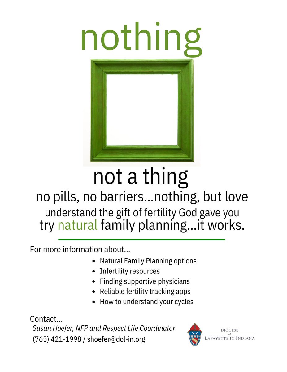 Natural Family Planning Week is kicks off today, July 20, and runs through the 26th.  The theme for this year is, “Pursue a lasting love ... Marriage. Create hope for the future!”  Be sure to check the diocesan website for more information. dol-in.org/natural-family…