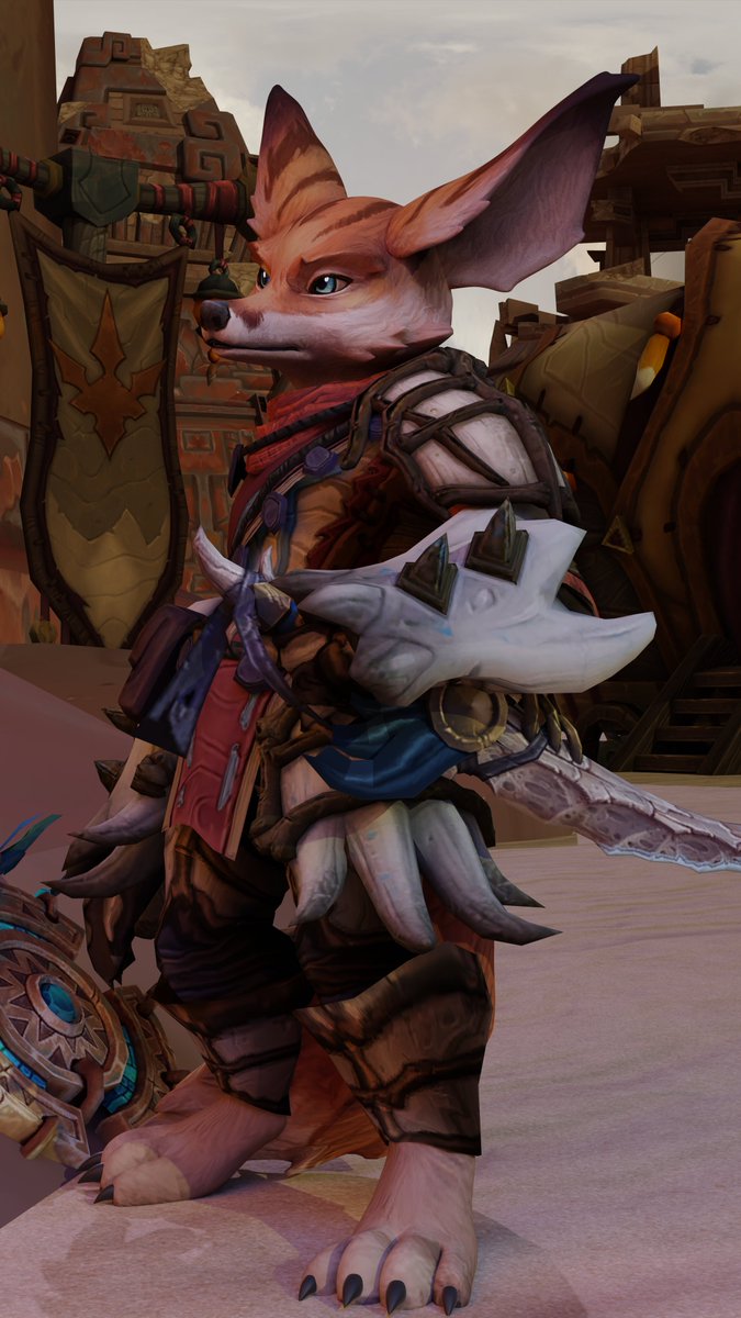 It's been a long day guarding the caravan, especially when nothing happens. Thankfully for Teeji, the change in guards is just a moment away ! 
And he will stay watchful until the end ! 

Commission for <a href="/Potersyo/">Teeji the Pocket Tank</a> <3