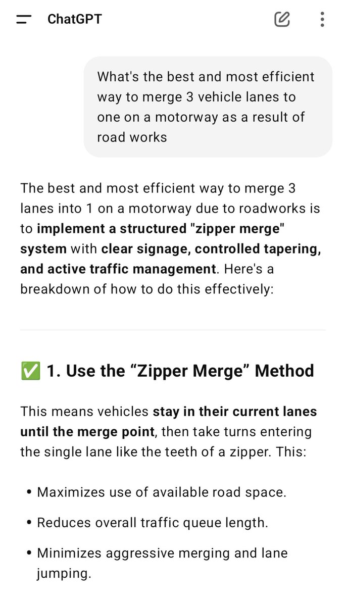YohanaBako's tweet image. #IfakoBridgeRepair
#EfficientFlow

@followlastma @Sola_giwa @FRSCNigeria

Pay attention to the &quot;Structured Lane Merge&quot; &amp;amp; &quot;Zipper Technique&quot;

Lane 3 merge to Lane 2 (vehicles go in turn) 300m before obstruction 

Lane 2 merge to Lane 1 (vehicles go in turn) 150m before obstruction