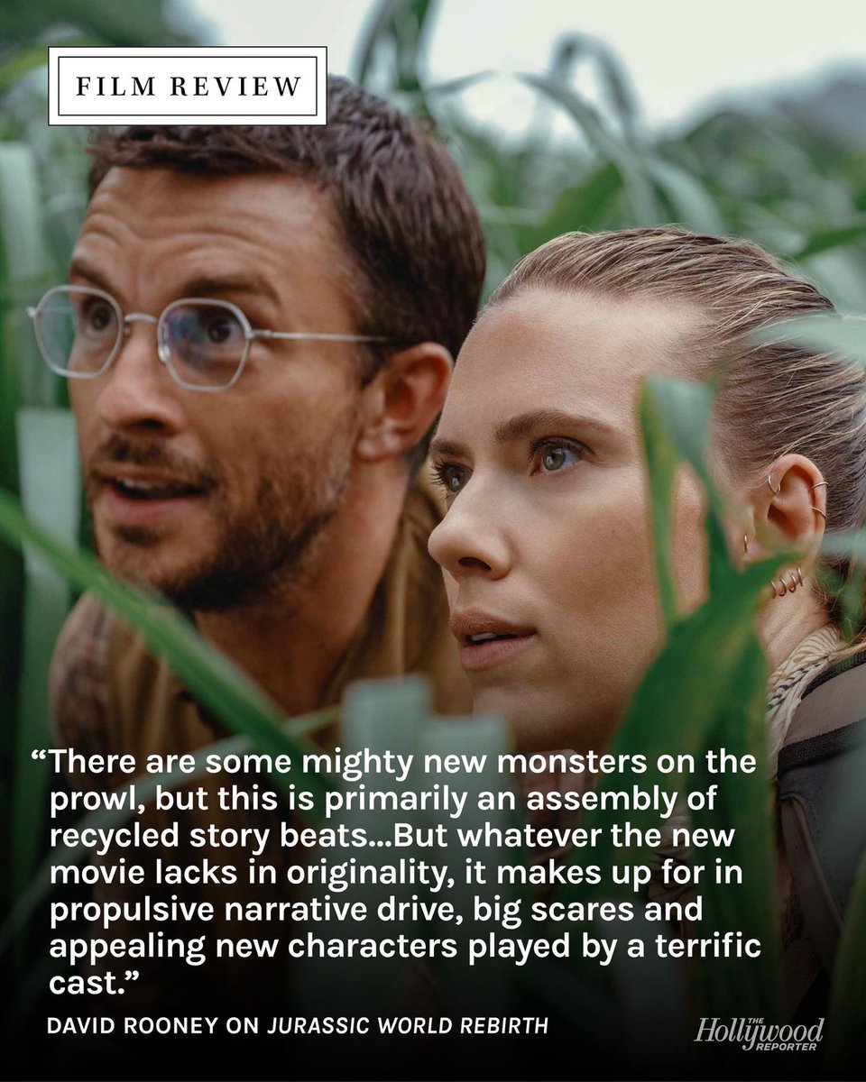 #JurassicWorldRebirth Review: "Jonathan Bailey and Scarlett Johansson, both in excellent form, inject a lot of charm into the evolving rapport between these two opposites" bit.ly/4ntbA5I