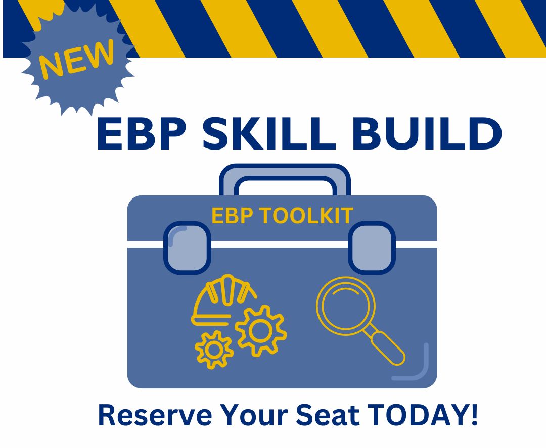 🔨 Ready to build your EBP skills? We’ve upgraded our 2-day virtual EBP Skill Build workshop for 2025 — and it’s stronger than ever! 💪📚

September 25 - 26, 9:00 AM - 3:30 PM, EDT

👉 Sign up today! buff.ly/lF4lVaE 

#EBPSkillBuild #EvidenceBasedPractice