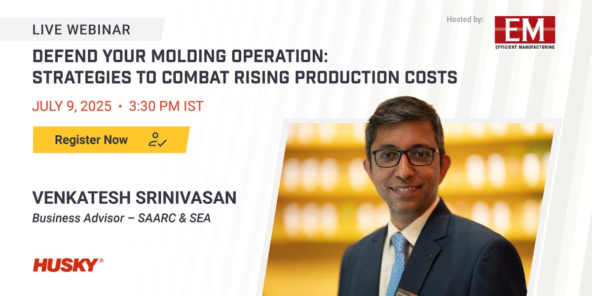 📢 𝗟𝗜𝗩𝗘 𝗪𝗘𝗕𝗜𝗡𝗔𝗥 𝗔𝗟𝗘𝗥𝗧! Defend Your Molding Operation: Strategies to Combat Rising Production Costs
📅 𝗝𝘂𝗹𝘆 𝟵, 𝟮𝟬𝟮𝟱 ⏰𝟯:𝟯𝟬 𝗣𝗠 𝗜𝗦𝗧
 
Join our live webinar to discover proven strategies that leading manufacturers are implementing to protect