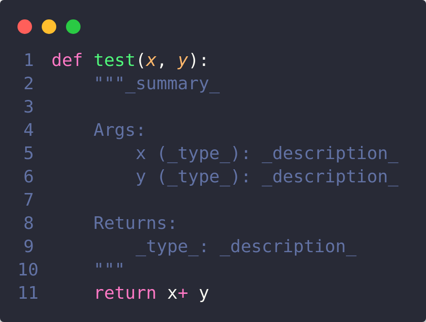 Do you know Autodocstring, VS Code's extension for Python docstrings?

It generates automatic docstring templates in VS Code. 

No AI, just templates to keep it consistent!
#Python #VSCode