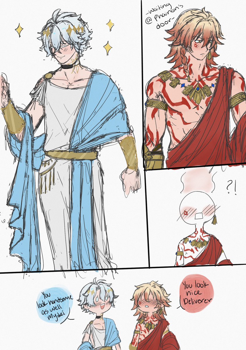 hyacinth0789's tweet image. Day 6: Free Day (First Date)
The two dummies finally figured it out and are going on a date! 🎉🎉
#myphaiweek2025 #myphai