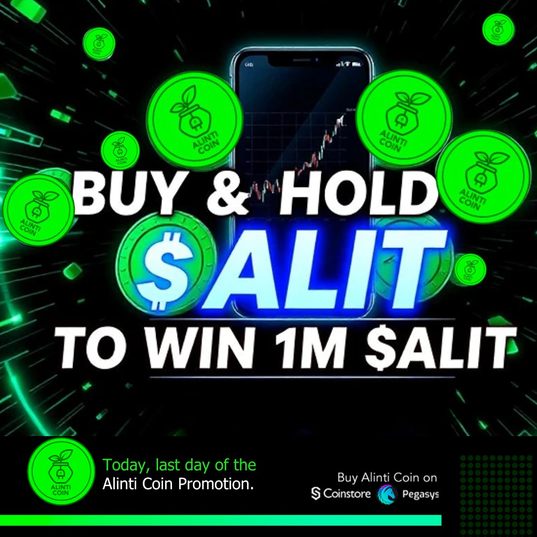 🎉Win 1M $ALIT!🎉
AlintiCoin's 2nd Anniversary Buy &amp; Hold on <a href="/CoinstoreExc/">Coinstore</a> is Live.

💲One lucky winner scores 1,000,000 $ALIT!

Info &amp; Sing up 👉🏽support.coinstore.vip/hc/en-us/artic…👈🏽

Join our telegram
t.me/alinticoin

#alit #Coinstore  #giveaway #Altcoins #blockchain #greenenergy