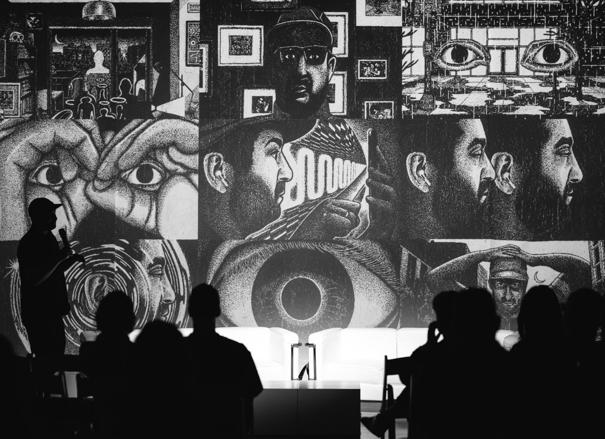 me discussing new work in progress
<a href="/silkarthouse/">SILK</a> NYC 📷 <a href="/oveck/">Oveck</a>