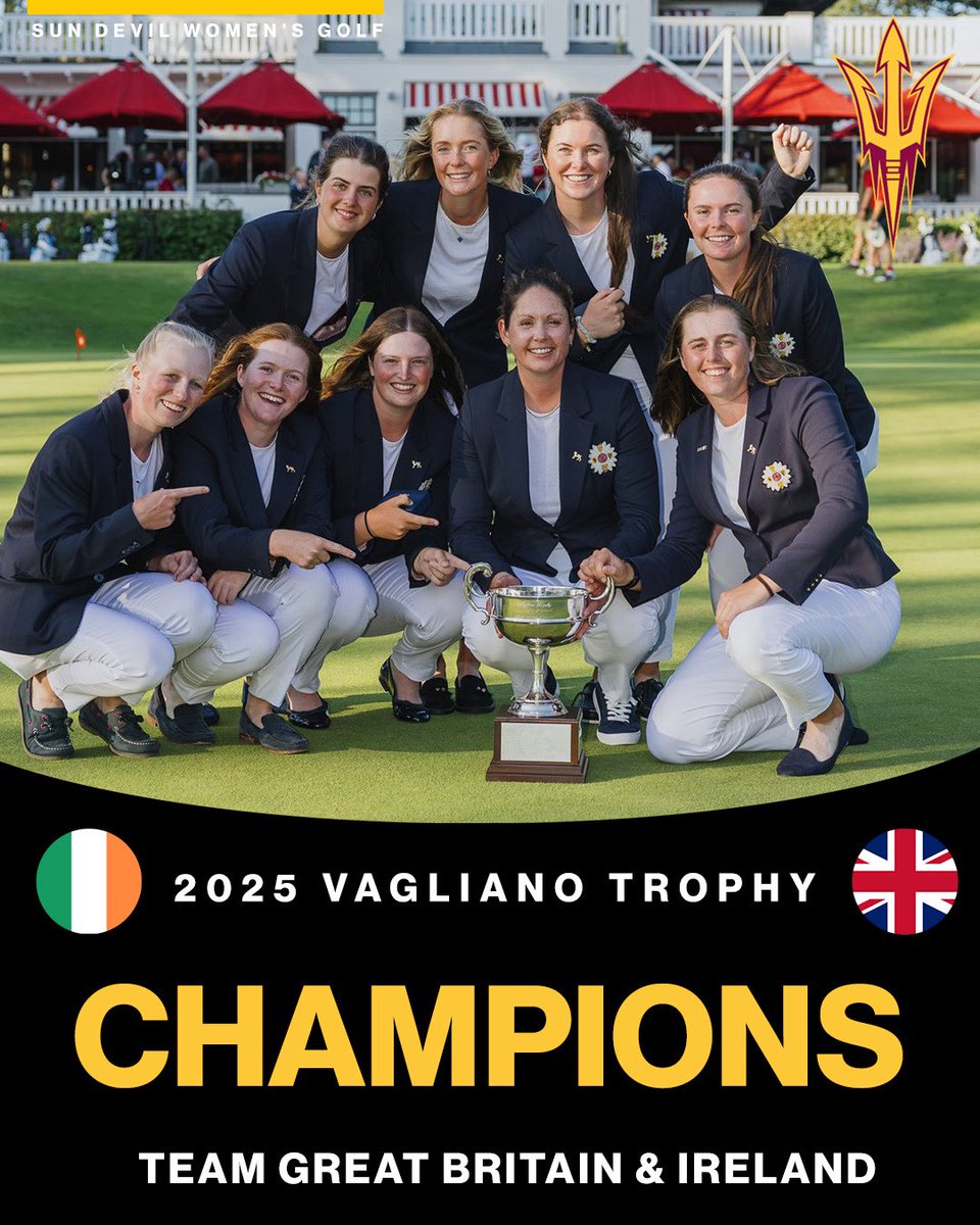 Sun Devil W. Golf (@sundevilwgolf) on Twitter photo Teaming up for a Title π
Shoutout to Patience Rhodes, Beth Coulter, and Isla McDonald-OβBrien on helping Great Britain and Ireland claim their first Vagliano Trophy since 2005 π
<a href="/TheSunDevils/">Arizona State Sun Devils</a> /// #ForksUp Teaming up for a Title π
Shoutout to Patience Rhodes, Beth Coulter, and Isla McDonald-OβBrien on helping Great Britain and Ireland claim their first Vagliano Trophy since 2005 π
<a href="/TheSunDevils/">Arizona State Sun Devils</a> /// #ForksUp