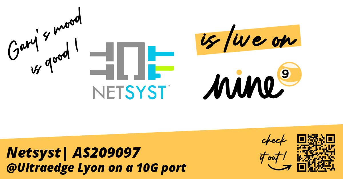 Welcome to <a href="/NetSystFR/">NetSyst</a> on nine ! 🚀   

More details on nine-ix.net/members