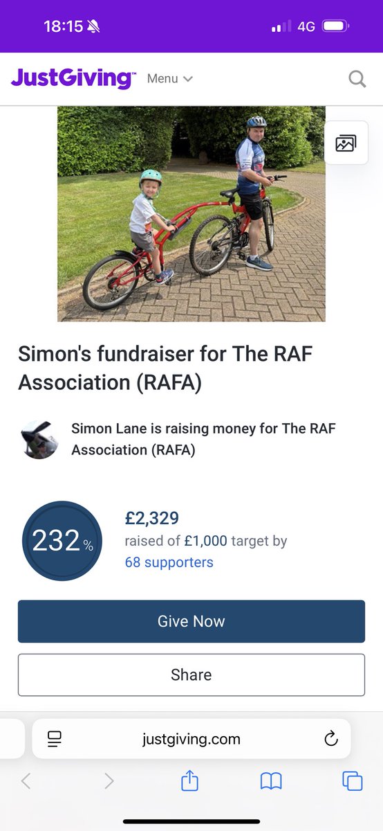 Simon Lane (@simoncarguy) on Twitter photo Challenge complete π
We cycled 28 x miles together on our tandem in the end.
<a href="/RAFAssociation/">RAF Association</a> are directly helping serving and veteran Royal Air Force personnel and their families.
So grateful for the support on here thank you π Challenge complete π
We cycled 28 x miles together on our tandem in the end.
<a href="/RAFAssociation/">RAF Association</a> are directly helping serving and veteran Royal Air Force personnel and their families.
So grateful for the support on here thank you π