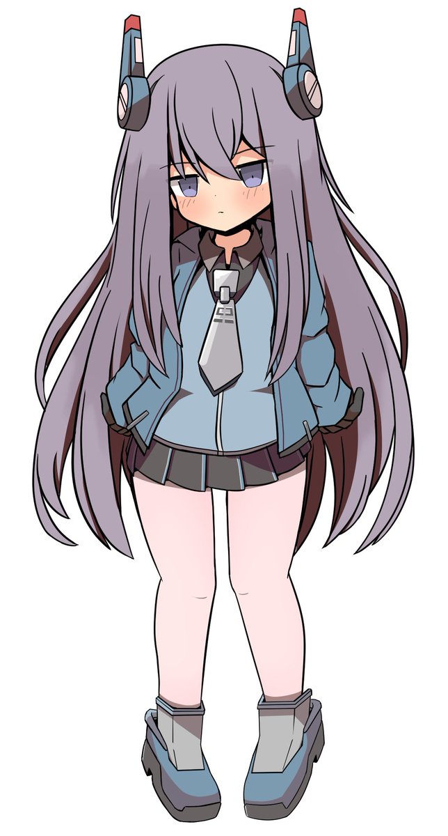 容姿見直し。 立ち絵は過去の使い回しですけど。
ネクタイ見せかけクソデカジッパー