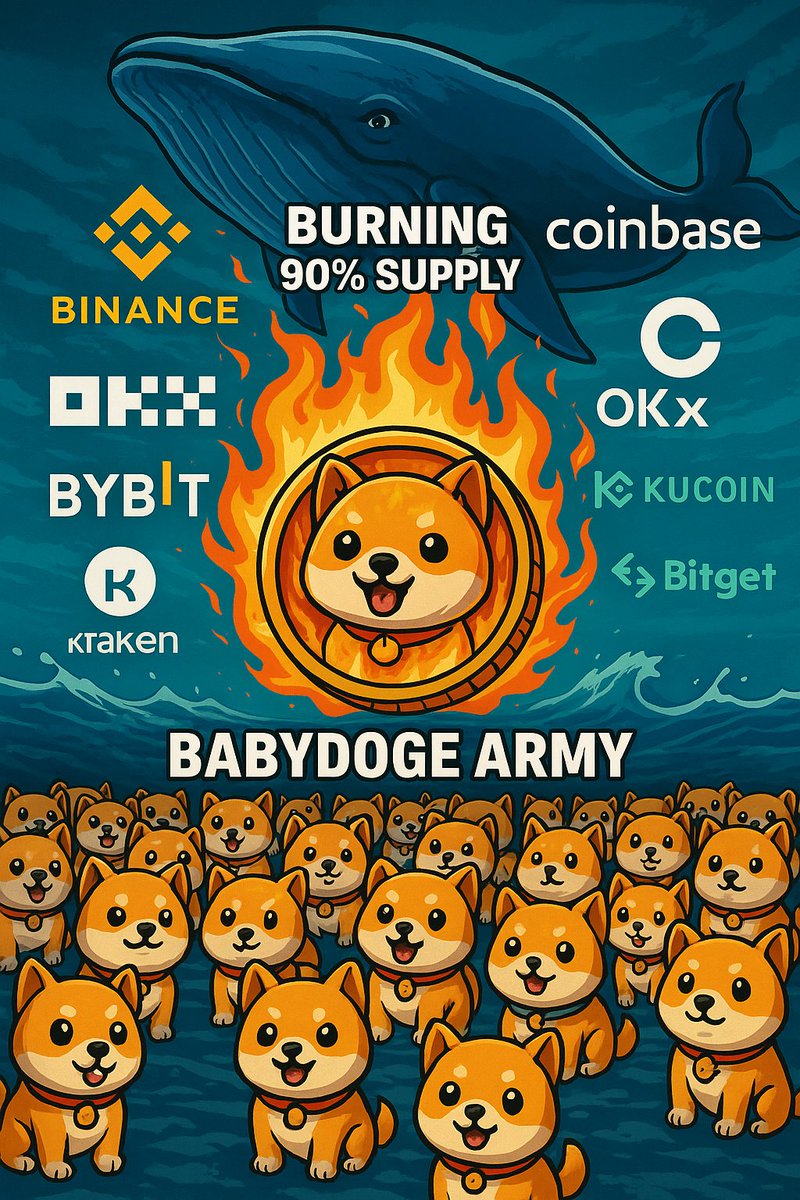 🔥 BabyDoge's army is rising, 95% of supplies will be burned, whales🐬 are waking up, and the strongest exchanges are waiting. 

Are you ready to dominate?🚀🚀#babydoge