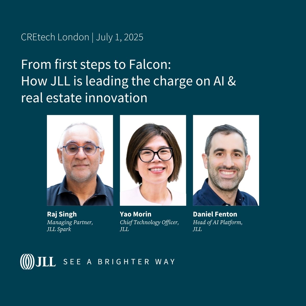 JLL Spark (@jllspark) on Twitter photo Tomorrow at #CRETechLondon2025, JLL Spark Managing Partner <a href="/trajsingh/">triskaidekaphobia ๐บ๐ฆ</a>, along with <a href="/JLL/">JLL</a>'s Yao Morin and Daniel Fenton will take the stage to discuss how JLL Falcon is revolutionizing commercial real estate with AI.
Learn more: co.jll/3HiZifx
<a href="/DiscoverCREtech/">DiscoverCREtech</a> Tomorrow at #CRETechLondon2025, JLL Spark Managing Partner <a href="/trajsingh/">triskaidekaphobia ๐บ๐ฆ</a>, along with <a href="/JLL/">JLL</a>'s Yao Morin and Daniel Fenton will take the stage to discuss how JLL Falcon is revolutionizing commercial real estate with AI.
Learn more: co.jll/3HiZifx
<a href="/DiscoverCREtech/">DiscoverCREtech</a>