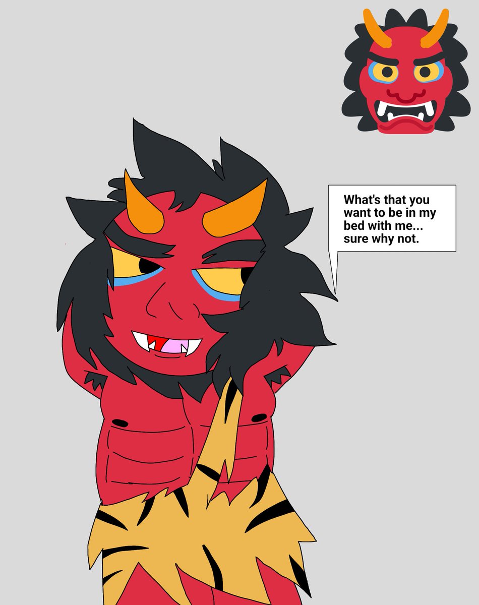 Redrex44art's tweet photo. Will you take his him on in bed? (Inspired by one of @watmeedraw posts so I gave it a chance too) #redoni #oni #gay #myart https://t.co/Hosh2dcRfz