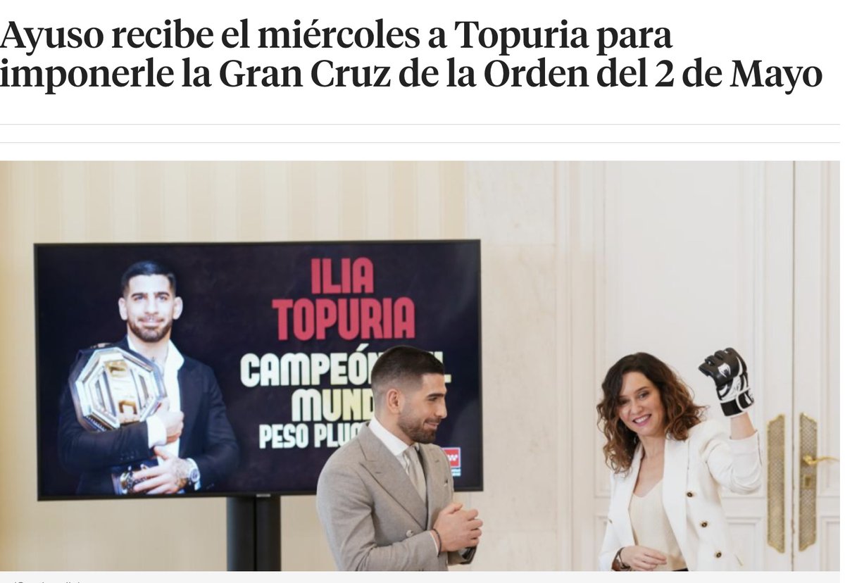 Entre la mucha gente a la que se podría conceder un reconocimiento público o una medalla, decantarse por un tipo cuya habilidad consiste en dar hostias de la manera más violenta posible hasta que salpique la sangre no me parece la mejor de las opciones. Debo ser un sojas.