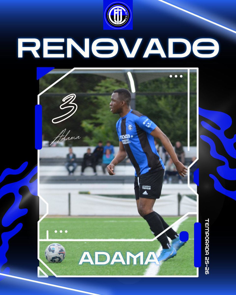 🔵⚫ 𝑹𝑬𝑵𝑶𝑽𝑨𝑪𝑰𝑶𝑵𝑬𝑺 𝑻𝑬𝑴𝑷𝑶𝑹𝑨𝑫𝑨 𝟐𝟎𝟐𝟓/𝟐𝟎𝟐𝟔

•ADAMA 》Central 

Adama Doumbia continuará una temporada más defendiendo nuestra camiseta 💙🖤