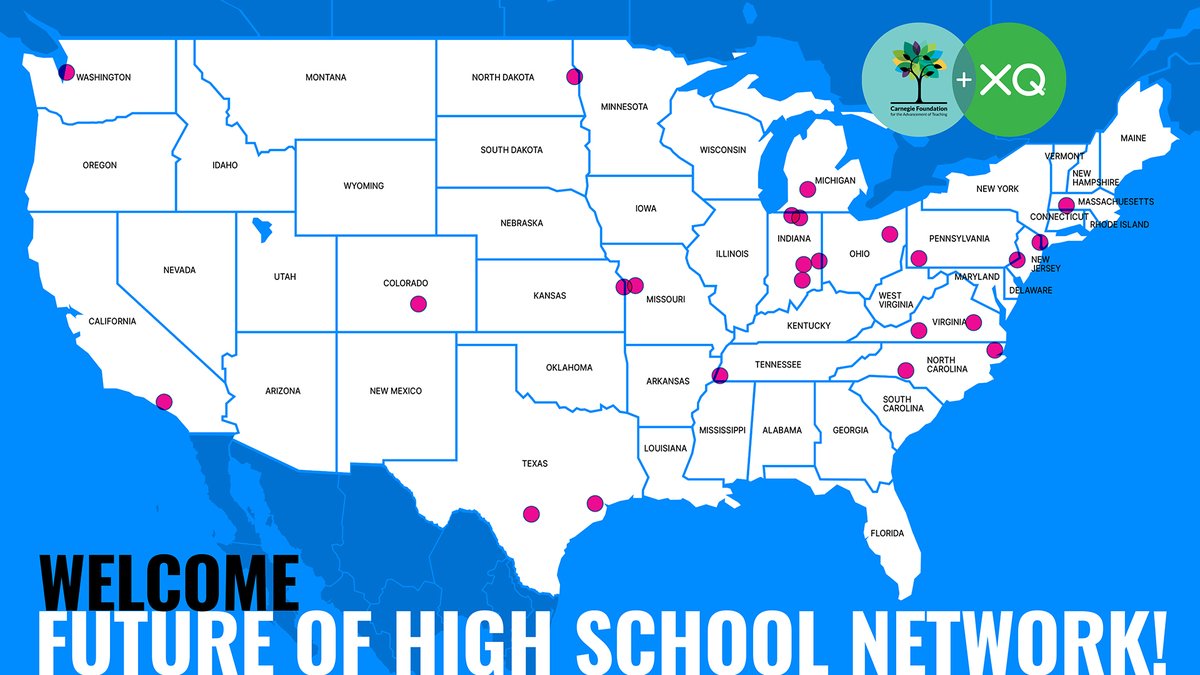 CarnegieFdn's tweet image. Our June newsletter features the what and the why behind the Future of High School Network. Launched in partnership with XQ, it's a national initiative designed to catalyze learning, knowledge, and impact to support a ‘new architecture’ for high school. hubs.li/Q03vcZNw0