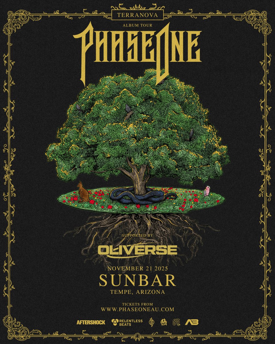 RelentlessBeats's tweet image. #Rescheduled: @phaseoneau brings the Terranova Tour to Sunbar on November 21 with support from @oliverse 🌌⚔️ Tempe, prepare for a night of cinematic bass destruction.

Tickets on sale now → tixr.com/e/142493 🎟️
#PhaseOne  #SunbarTempe #RelentlessBeats