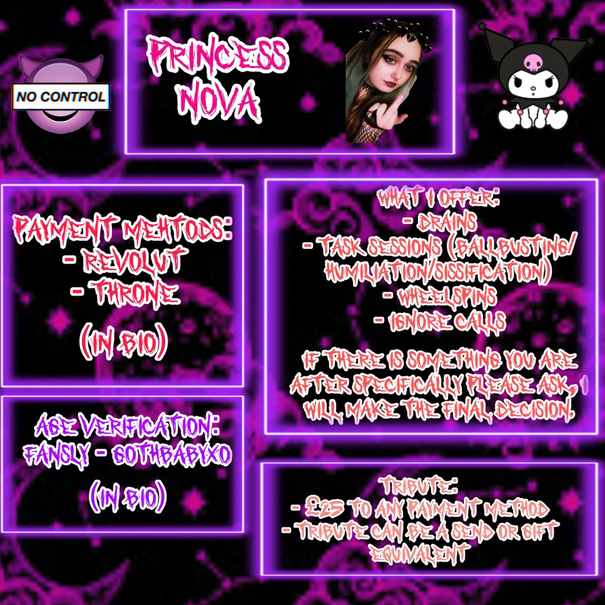 Princess_nova21's tweet image. It makes sense to put everything together so new pinned post! 🖤

View my link tree here: linktr.ee/PrincessNova21

#nsfwtwtًً findom paypig gothgf humiliation humanatm whalesub paypiggies ballbusting loser brat cbt footfreak gooner fishnets smokingfetish