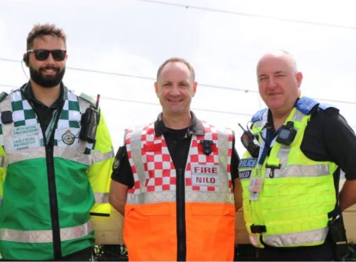 Photo credit SWAST Ambulance “N-ILO <a href="/NILONATIONAL/">NILO</a> <a href="/jesip999/">JESIP</a> playing their part in making GlastoFestival25 a success for safety and security. Proud to know all three.