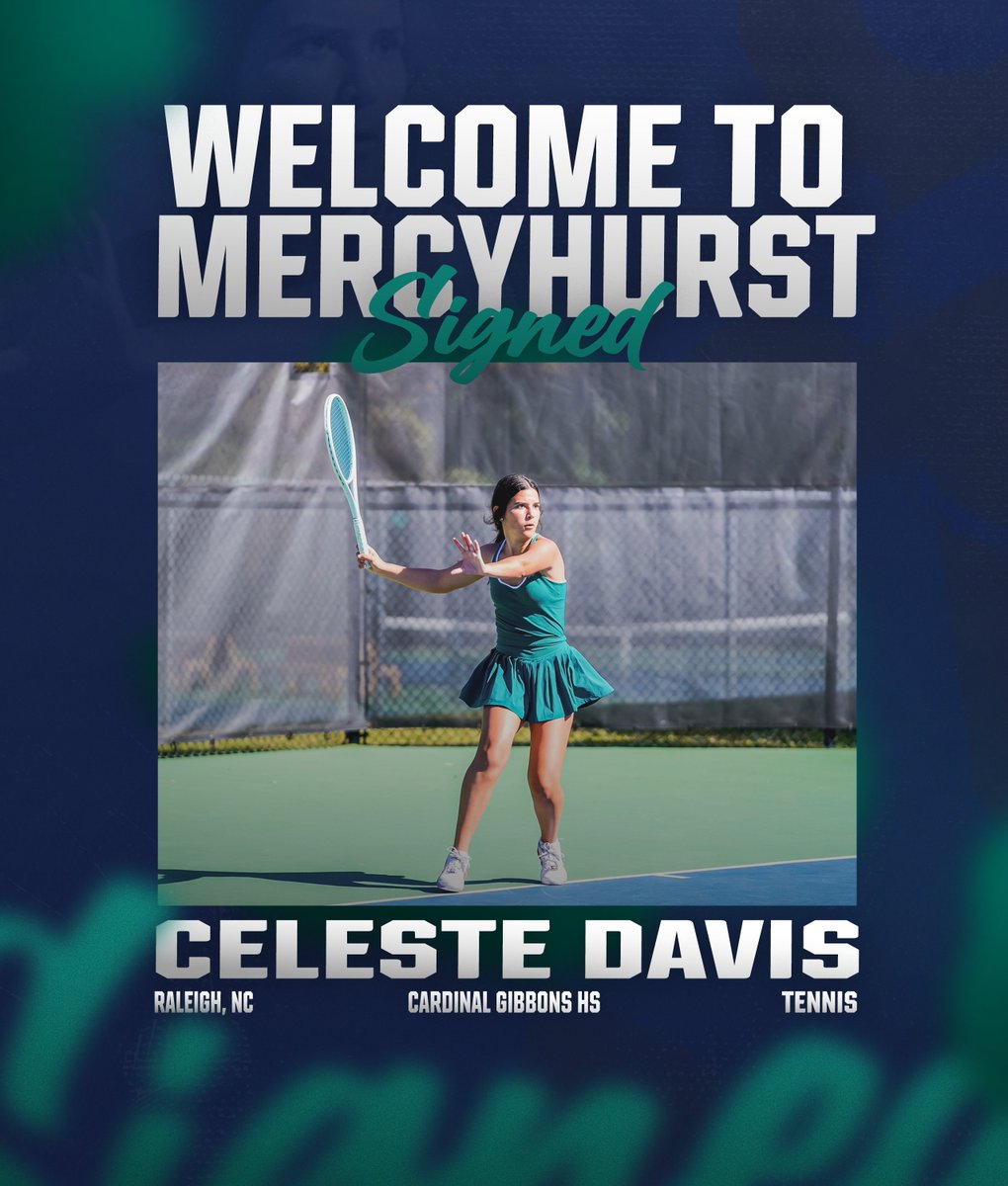 HurstTennis's tweet image. 𝒮𝒾𝑔𝓃𝑒𝒹! 🖊️

Let’s welcome Celeste Davis from Raleigh, NC to Mercyhurst!

#HurstAthletics | #CarpeD1em☘️