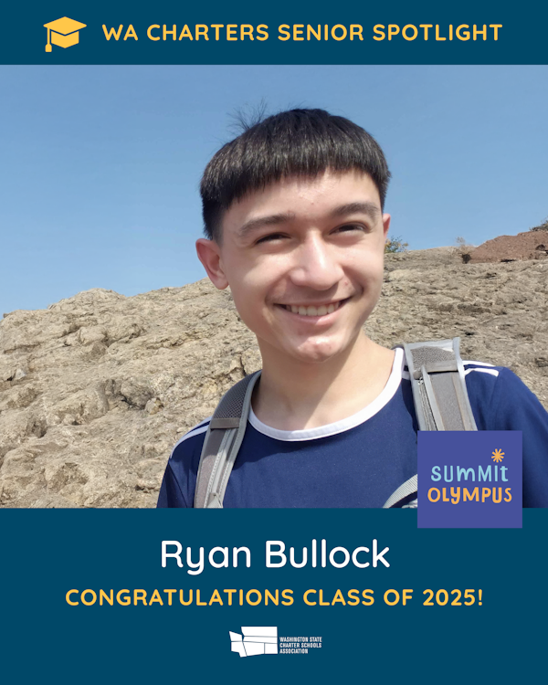 Meet Ryan Bullock 👋 our senior spotlight from Summit Olympus. Since transferring his sophomore year, Ryan has grown into a confident, driven student. This fall, he’s heading to UW Tacoma to major in engineering. 

Read Ryan’s full story on our blog: 
wacharters.org/2025/06/25/sen…