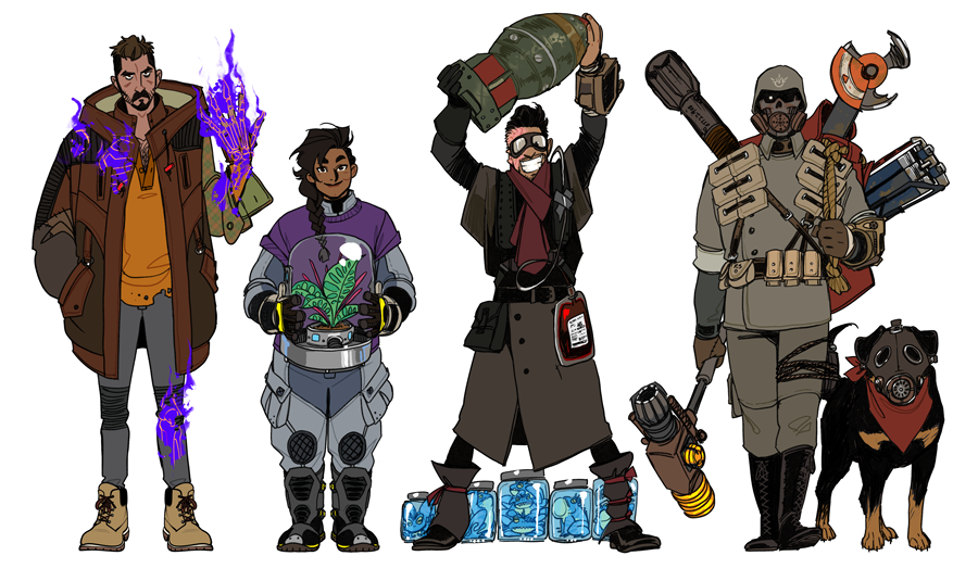 G0rlassar's tweet image. Little lineup of my characters for this year&apos;s Art Fight  #ArtFight #ArtFight2025