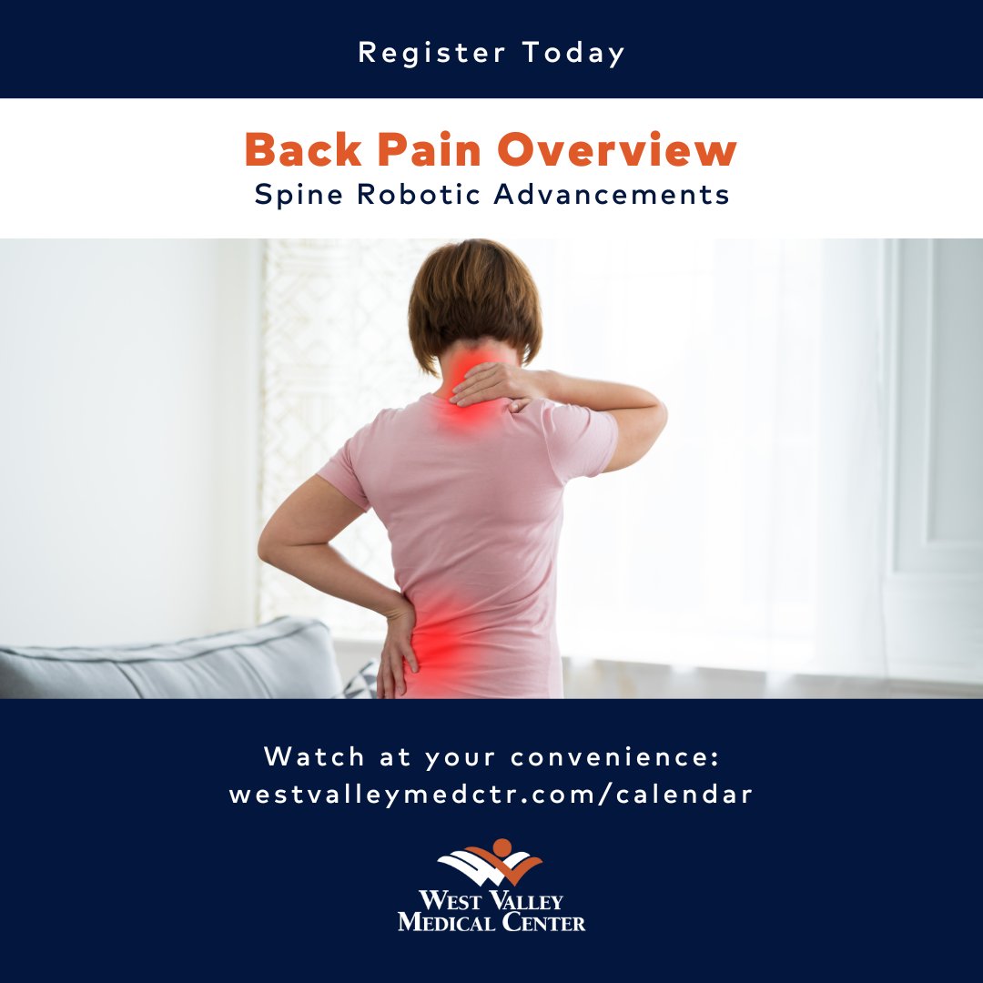 Dr. Samuel Jorgenson discusses new options to solve back pain issues. Spinal surgery continues to evolve with the development of minimally invasive techniques and robotics now available at West Valley. View his update here: westvalleymedctr.com/calendar/?keyw…