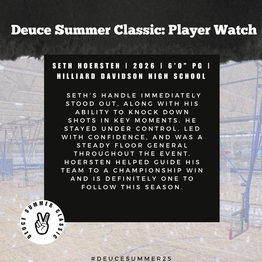 BYOGHS's tweet image. π¨ Player Spotlight: Seth Hoersten (2026) of Hillard Davidsonπ¨
Seth was a smooth operator all event long.
β
Expecting a nice senior season from him πͺπ»
πΈ @xdaltonh
π @GOAT___Training
#deucesummer25