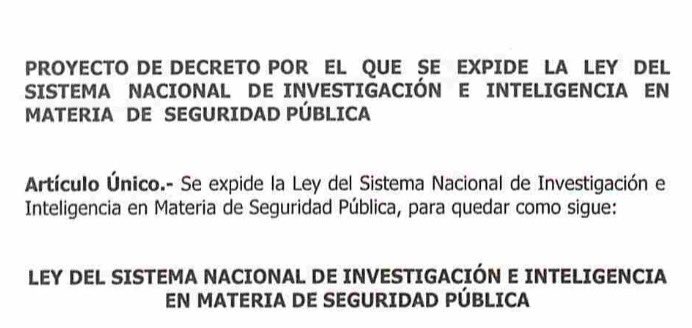 ⚠️ La nueva “Ley del Sistema Nacional de Investigación e Inteligencia en Materia de Seguridad Pública” parece sacada directamente de la peor pesadilla de Orwell.

Comparto una síntesis de sus aspectos más alarmantes y los vicios de inconstitucionalidad que presenta 🧵
