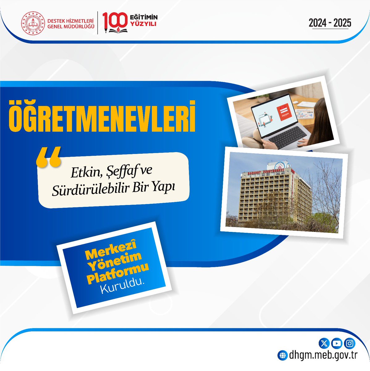 T.C. MEB Destek Hizmetleri Genel Müdürlüğü (@meb_dhgm) on Twitter photo Mali ve idari verilerin konsolide bir yapıda izlenmesine olanak tanıyan Öğretmenevleri Merkezî Yönetim Platformunu (MYP) kullanıma açarak daha etkin, şeffaf ve sürdürülebilir bir yapı oluşturduk.
<a href="/tcmeb/">Millî Eğitim Bakanlığı</a> <a href="/Yusuf__Tekin/">Yusuf Tekin</a> <a href="/omurfatih/">Ömür Fatih Karakullukçu</a> Mali ve idari verilerin konsolide bir yapıda izlenmesine olanak tanıyan Öğretmenevleri Merkezî Yönetim Platformunu (MYP) kullanıma açarak daha etkin, şeffaf ve sürdürülebilir bir yapı oluşturduk.
<a href="/tcmeb/">Millî Eğitim Bakanlığı</a> <a href="/Yusuf__Tekin/">Yusuf Tekin</a> <a href="/omurfatih/">Ömür Fatih Karakullukçu</a>