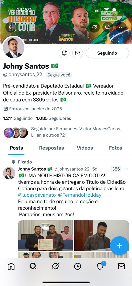 Super desafio : Fazer o amigo <a href="/johnysantos_22/">Johny Santos 🇧🇷</a> passar de 1200 seguidores ainda hoje.Vamos tentar , patriotas ? 💪💪🇧🇷🇧🇷🤝🤝JOHNY SEGUIRÁ DE VOLTA TODOS OS PATRIOTAS QUE IRÃO TE SEGUIR, ESTOU CERTO JOHNY?