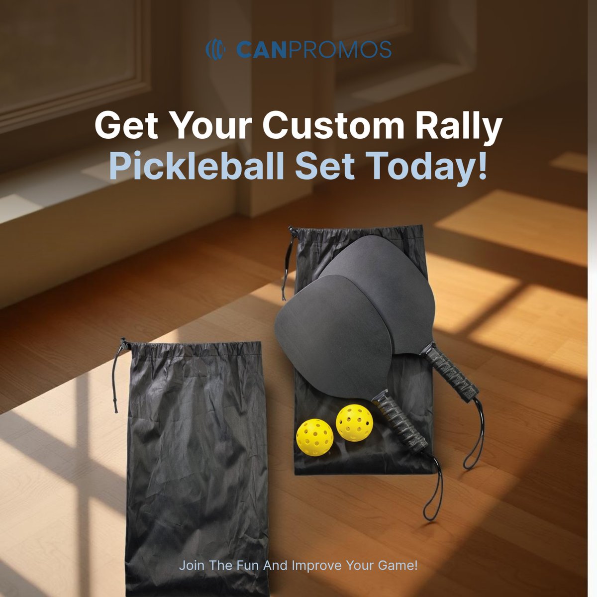Join in on the pickleball fun! 🏓 This Custom Rally Set is perfect for beginners and intermediates, offering lightweight paddles with a flared design for superior grip and agility. 

canpromos.ca/product/custom…

#promotionalproducts