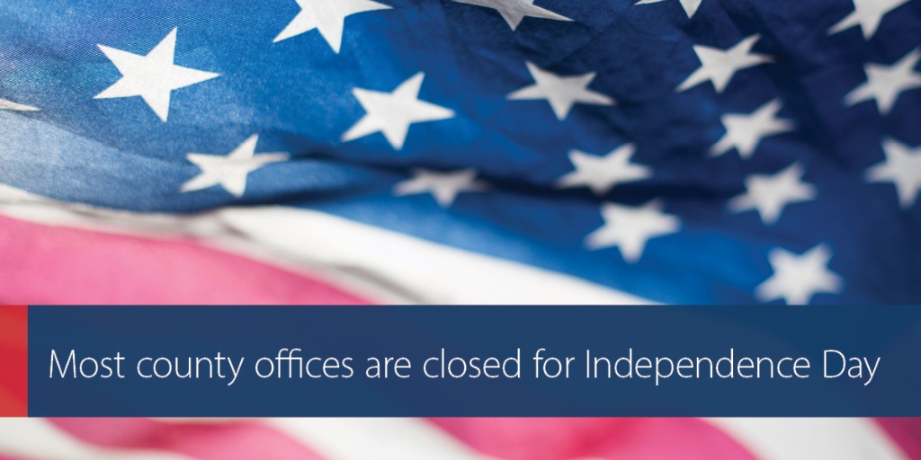 Hennepin's tweet image. Most Hennepin County offices and departments, including license service centers and libraries, will be closed Friday, July 4, for Independence Day.
Normal business hours will resume Monday, July 7.
