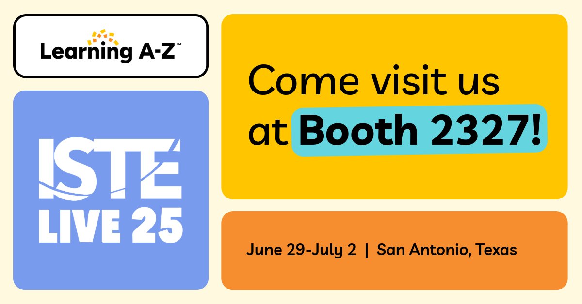 LearningAtoZ's tweet image. 🌟Are you a teacher ready to shine? Stop by our booth at ISTE for some inspo. learninga-z.com/iste

#LearningAZ #EdTech #ISTE2025 #K5Literacy #TeacherSupport #BackToSchool2025 #TeacherSwag