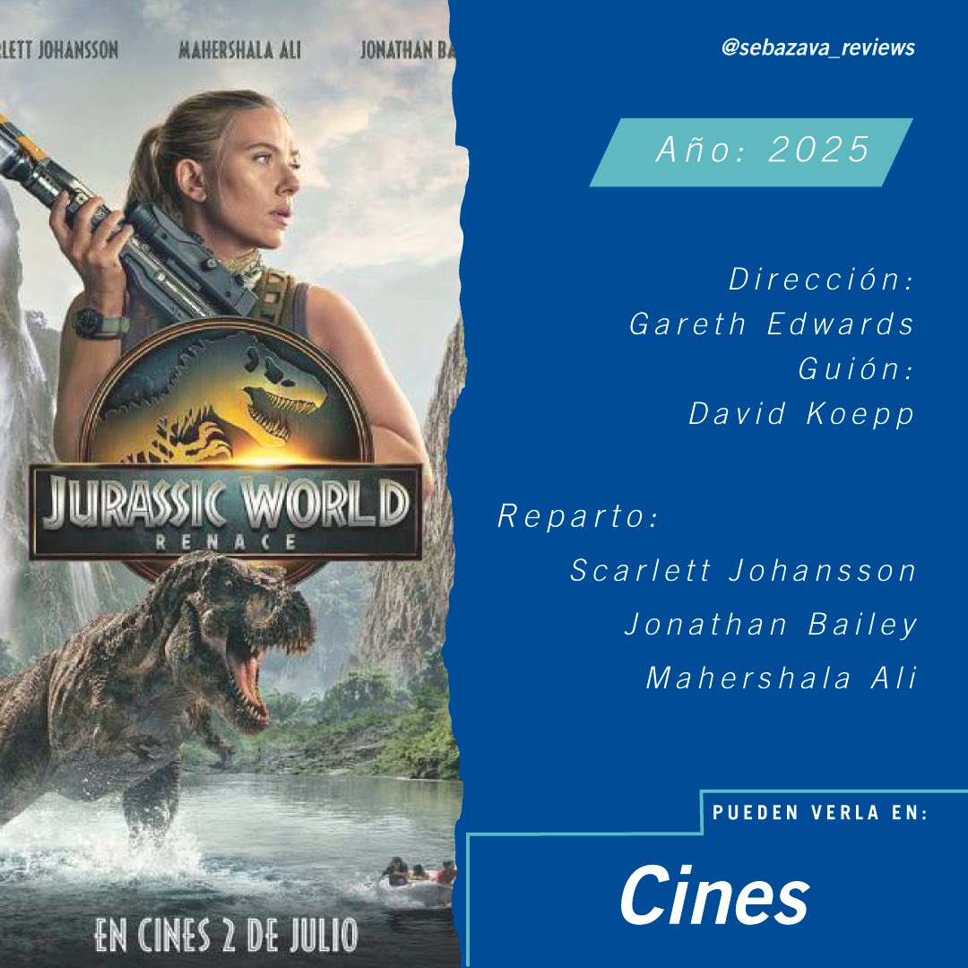 SebaZava_Reviews (@sebazavareviews) on Twitter photo "Un remix de todo lo que ha pasado en los filmes anteriores."
Entren a <a href="/MGustaElCine/">Me Gusta El Cine</a> para leer mi crítica de <a href="/JurassicWorld/">Jurassic World</a>: #Renace, una floja secuela protagonizada por Scarlett Johansson.
AQUÍ ➡️ tinyurl.com/JuraRenMGC
#JurassicWorld #JurassicWorldRebirth #MeGustaElCine "Un remix de todo lo que ha pasado en los filmes anteriores."
Entren a <a href="/MGustaElCine/">Me Gusta El Cine</a> para leer mi crítica de <a href="/JurassicWorld/">Jurassic World</a>: #Renace, una floja secuela protagonizada por Scarlett Johansson.
AQUÍ ➡️ tinyurl.com/JuraRenMGC
#JurassicWorld #JurassicWorldRebirth #MeGustaElCine