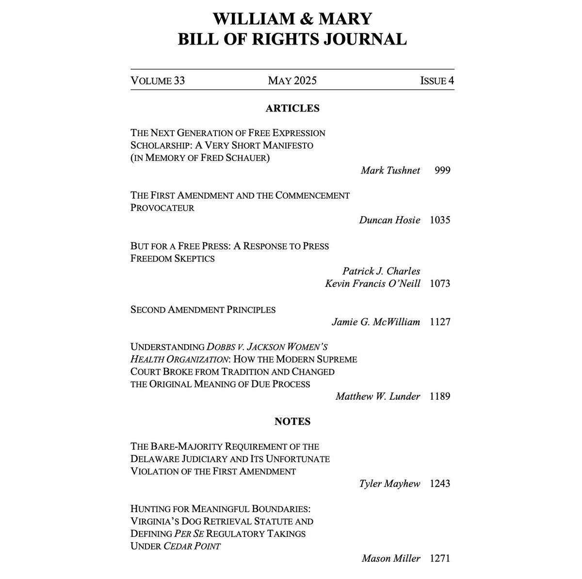 Excited to see this one published! Also very cool to share an issue with one of my law school professors - Mark Tushnet.