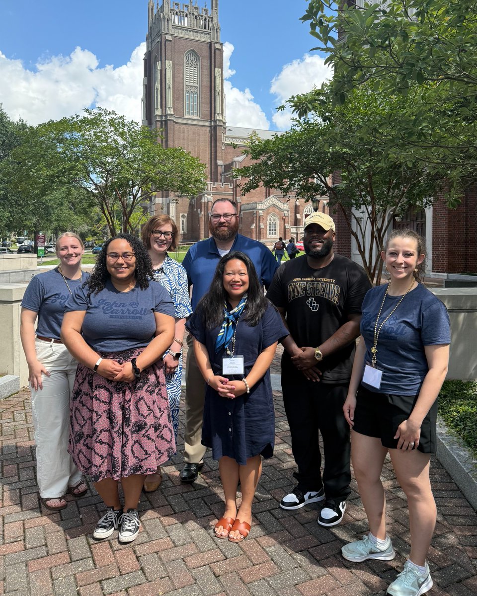 JohnCarrollU's tweet image. The JCU delegation representing with heart and purpose at the JASPA 5-Year Institute at Loyola New Orleans! Grateful to be part of a community grounded in Jesuit values, animated by Justice, and uplifted through Joy. Here’s to advancing belonging and becoming across our campuses.