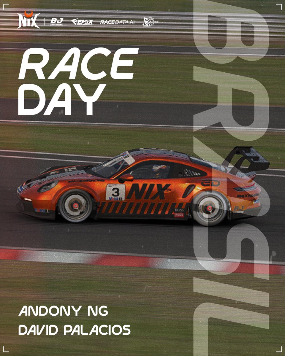 ๐ก๐๐ซ ๐ฆ๐ถ๐บ๐ฅ๐ฎ๐ฐ๐ถ๐ป๐ด (@nixsimracing) on Twitter photo ๐ RACE DAY โ K-SERIES | Porsche Cup
Hoy cerramos la ronda final de las K-Series con los Porsche Cup en Interlagos, un circuito que nunca falla.
๐ <a href="/The_Ng11/">A. Ng</a> & <a href="/david_pal25/">David Palacios</a>
๐ Interlagos
๐ 21:50h
รltima del campeonato. Vamos con todo hasta el final. โก
<a href="/Emix_Gaming_/">EmixGaming</a> ๐ RACE DAY โ K-SERIES | Porsche Cup
Hoy cerramos la ronda final de las K-Series con los Porsche Cup en Interlagos, un circuito que nunca falla.
๐ <a href="/The_Ng11/">A. Ng</a> & <a href="/david_pal25/">David Palacios</a>
๐ Interlagos
๐ 21:50h
รltima del campeonato. Vamos con todo hasta el final. โก
<a href="/Emix_Gaming_/">EmixGaming</a>