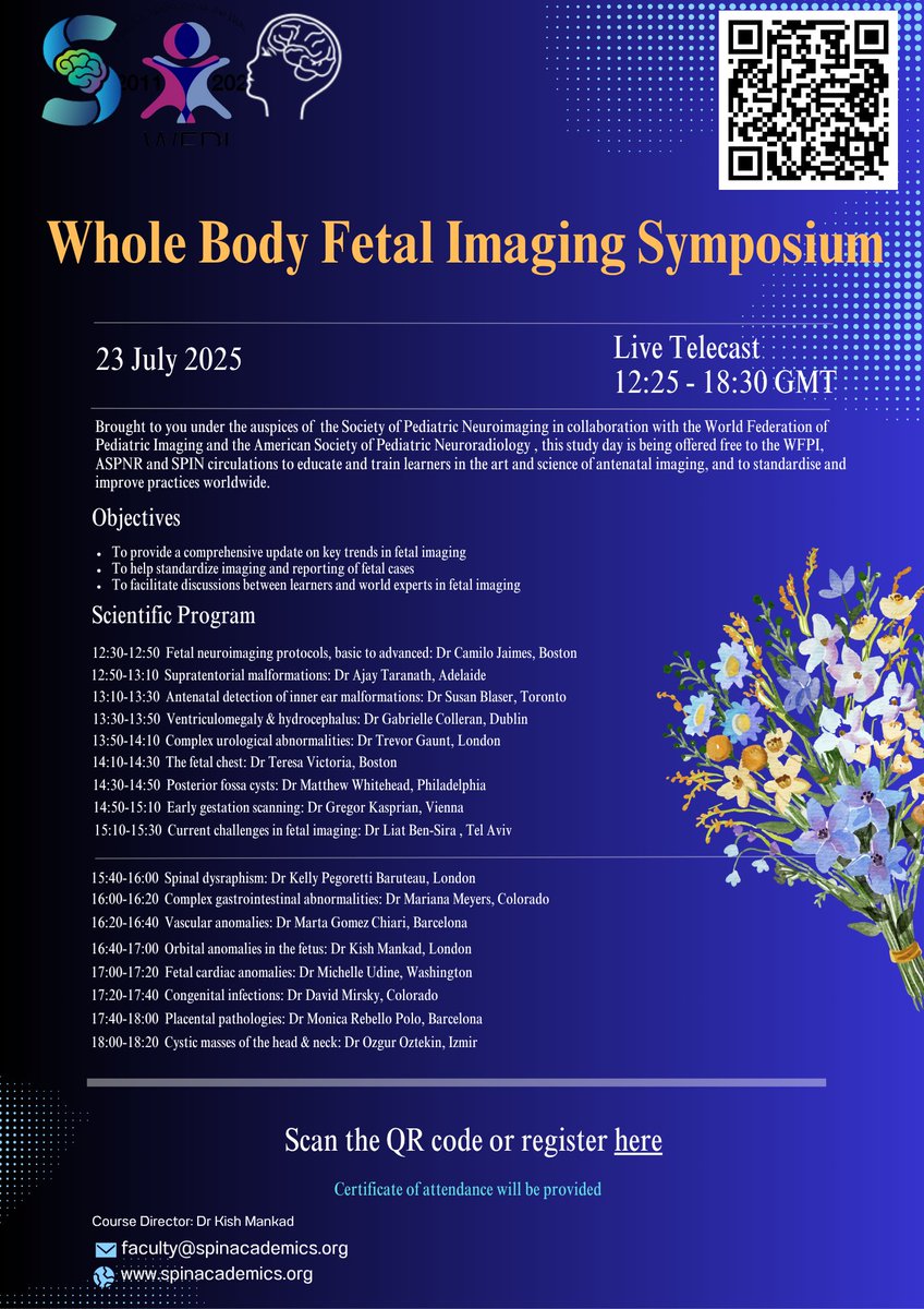 🚨 Big news! 

The ASPNR is thrilled to co-sponsor the upcoming Whole Body Fetal Imaging Symposium alongside <a href="/spinacademics/">SPIN | Society of Pediatric Neuroimaging</a> and <a href="/WorldFederation/">WFPI</a>!

A stellar collaboration to spotlight state of the art prenatal imaging! 👶🧠📸