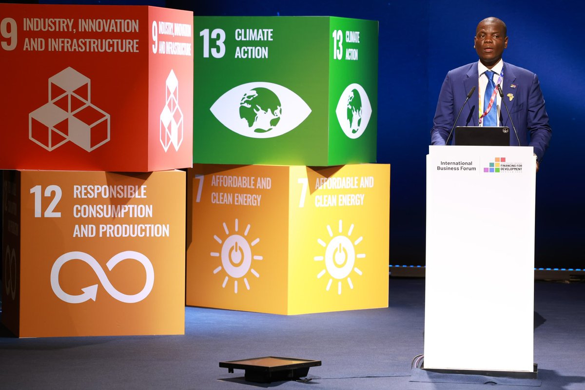 Minister Ronald Lamola delivers South Africa’s Statement at the Leadership Summit of the International Business Forum at the 4th International Conference on Financing for Development in Sevilla, Spain.