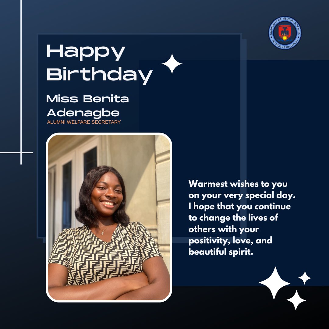 unimed_alumni's tweet image. Happy birthday to our exceptional Welfare Secretary!🎉🎂
Your kindness, leadership, and heart for service continues to inspire us.
May your year ahead be filled with peace, purpose, and plenty of reasons to smile🥂❤️