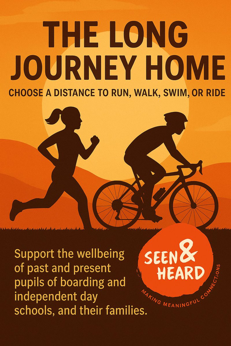 Seen + Heard (@seenandhearduk) on Twitter photo 🚶♀️ The Long Journey Home starts now!
Walk, run, swim, or cycle your chosen distance across the Summer months to support those healing from the legacy of adverse early years experiences.
💛 Join or donate and please RT: goodhub.com/go/longjourney…
Every step raises awareness. Every 🚶♀️ The Long Journey Home starts now!
Walk, run, swim, or cycle your chosen distance across the Summer months to support those healing from the legacy of adverse early years experiences.
💛 Join or donate and please RT: goodhub.com/go/longjourney…
Every step raises awareness. Every