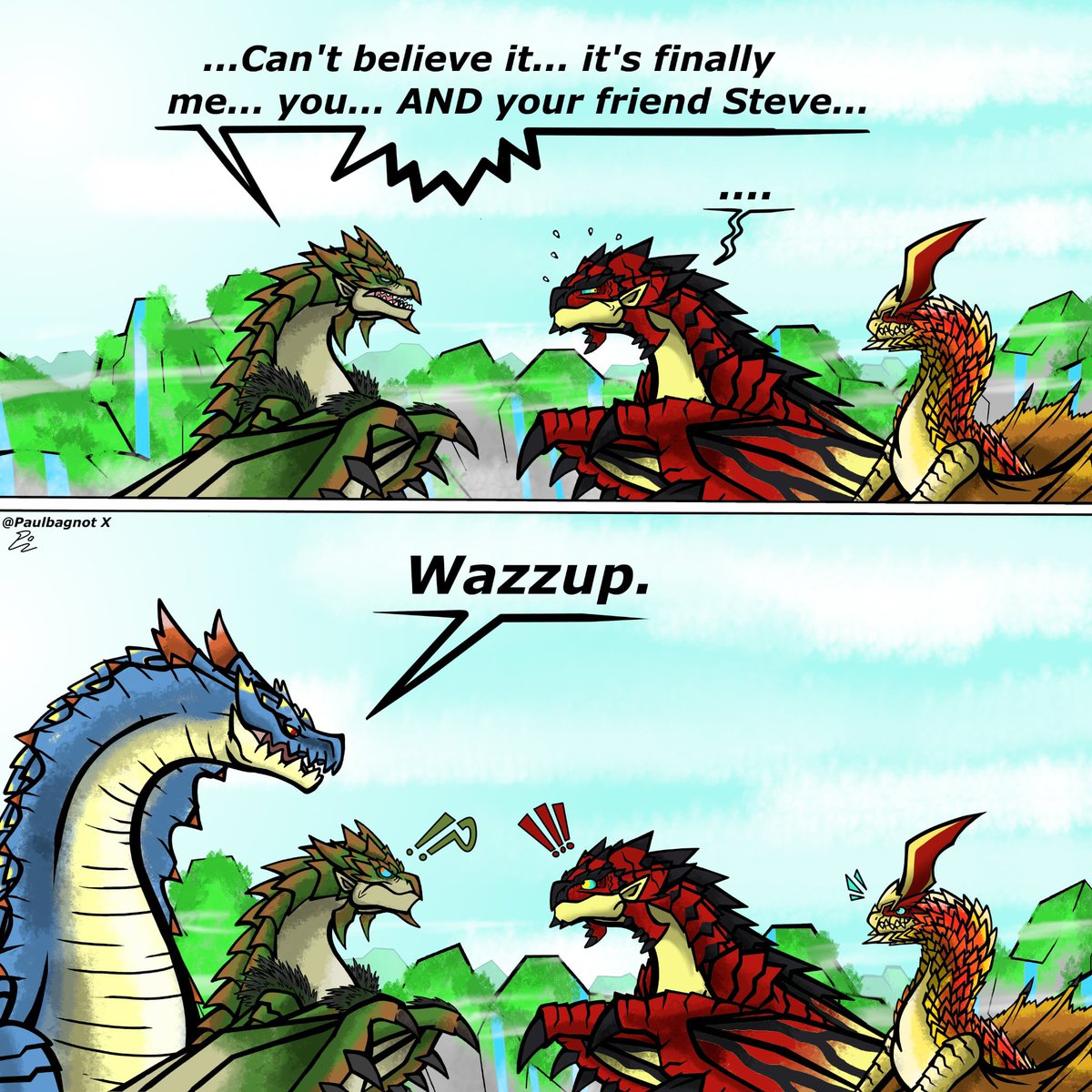 Paulbagnot's tweet photo. Loving this summer update
#MonsterHunterWilds #MonsterHunter #MHWilds #MHWildsフィードバックレポート #MHW #mhsummerupdate #monsterhunter4 #monsterhunter4ultimate #monsterhunter3 #Rathalos #Rathian #Seregios #Lagiacrus https://t.co/NIepM8zPK7
