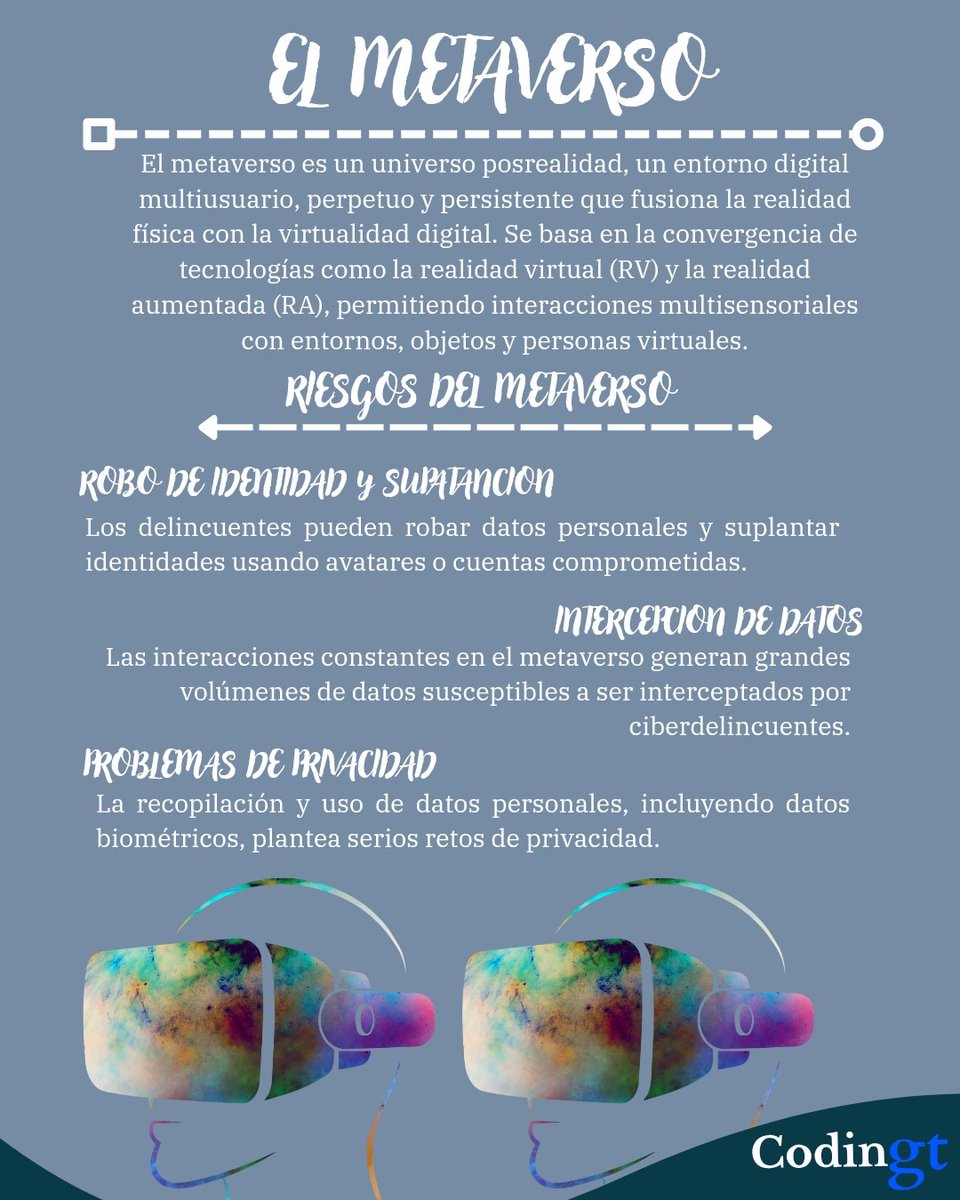 codingtx_'s tweet image. El Metaverso
#ciberseguridad #owasptop10 #coding #programming #it #codingt #sistemas #seguridadinformatica