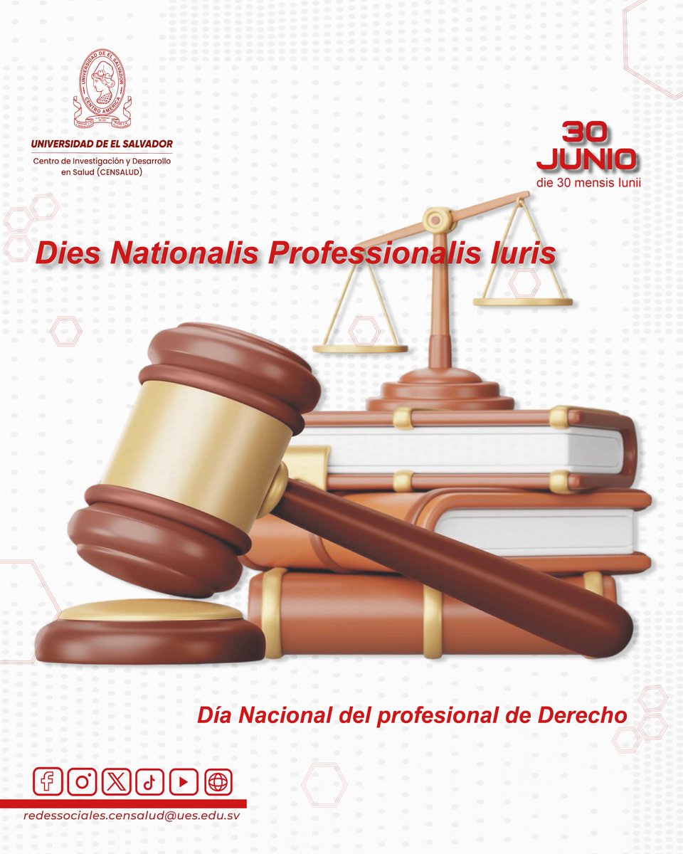 LA dirección de #censaludues saluda a los profesionales en su día y reconoce la labor de los abogados y abogadas, quienes desempeñan un papel en la defensa de los derechos y la justicia.

#censaludues #saludmental #profesionaldederecho #Justicia #InvestigaciónCientíficaUES