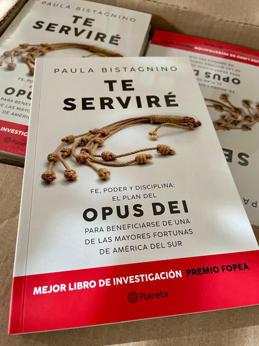 PaulaBistagnino's tweet photo. 🇺🇾📚🇺🇾 Voy a presentar Te Serviré en Uruguay, donde empezó esta historia. En 2018, después de publicar el primer artículo sobre el modus operandi del Opus Dei con la captación de adolescentes y los testamentos de sus miembros en @revistalento, me contactaron desde Montevideo 👇 https://t.co/kBiblCrKHe