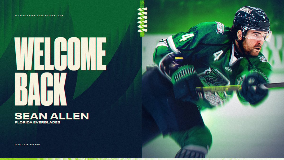 and so it begins! 👀
Sean Allen has agreed to terms with us for the 2025-26 season!
📰: floridaeverblades.com/news/2025/06/f…